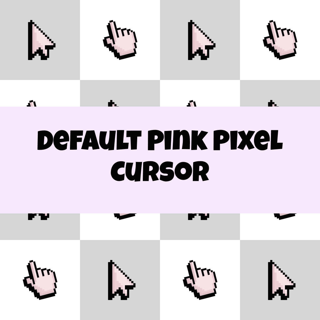 Preview Default Pink Pixel cursor custom cursor pack